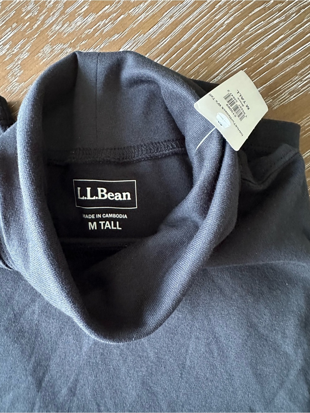 L.L. Bean Women's Black Cotton Turtleneck. Sz Medium Tall.